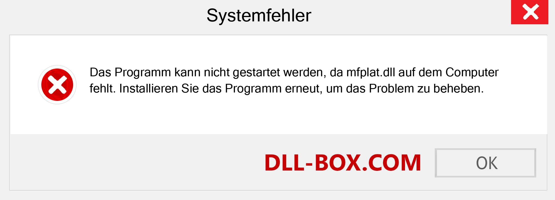 mfplat.dll-Datei fehlt?. Download für Windows 7, 8, 10 - Fix mfplat dll Missing Error unter Windows, Fotos, Bildern